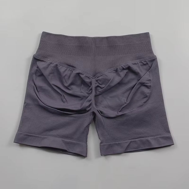 Impact Shorts Women Seamless Roll-Up Sports Shorts Hip Stretch Fitness Clothes Running Shorts Women'S Gym Impact Leggings