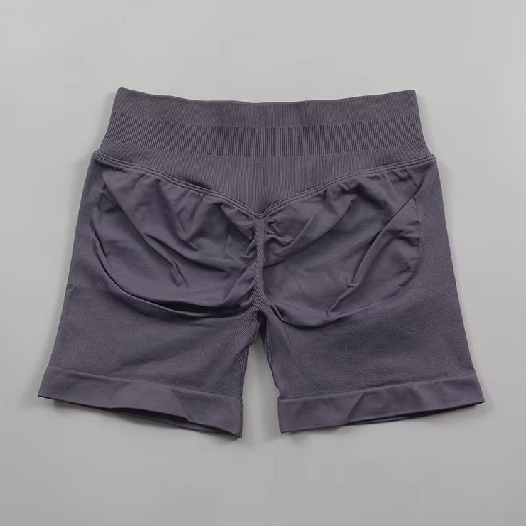 Impact Shorts Women Seamless Roll-Up Sports Shorts Hip Stretch Fitness Clothes Running Shorts Women'S Gym Impact Leggings