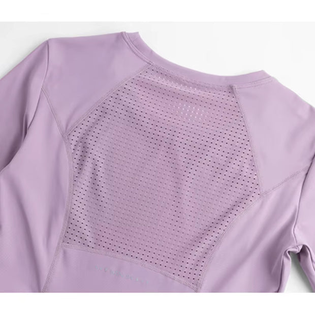 Slim Fit Yoga Shirt Women Long Sleeve Gym Top Breathable Athletic Tee Lightweight Quick Dry Running Shirt Autumn New