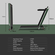 Folding Treadmill Electric 1-12KM/H with Bluetooth