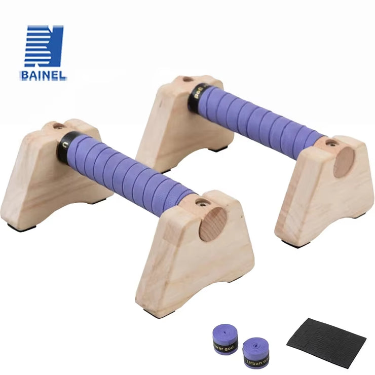 Wooden Push-Up Stand Non-Slippush up Bar Handles Fitness Pushup Board Calisthenics Parallettes Bar Exercise Equipment for Home