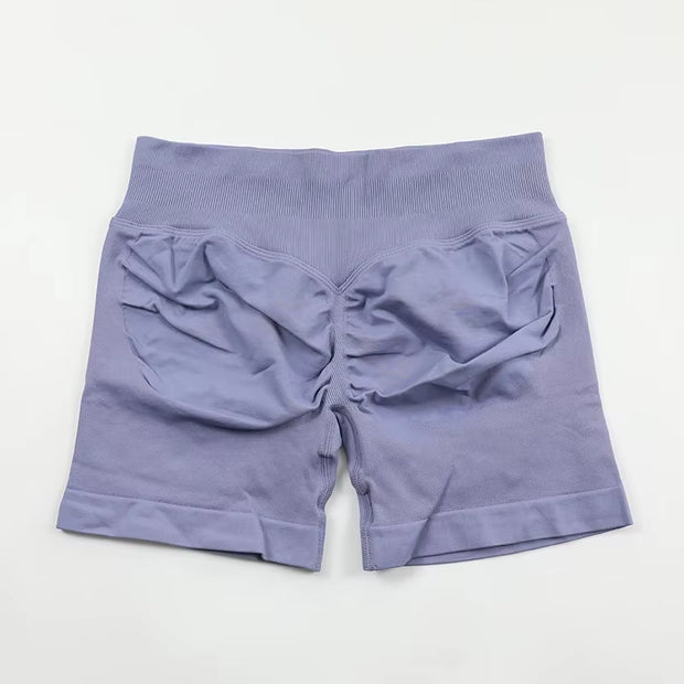 Impact Shorts Women Seamless Roll-Up Sports Shorts Hip Stretch Fitness Clothes Running Shorts Women'S Gym Impact Leggings