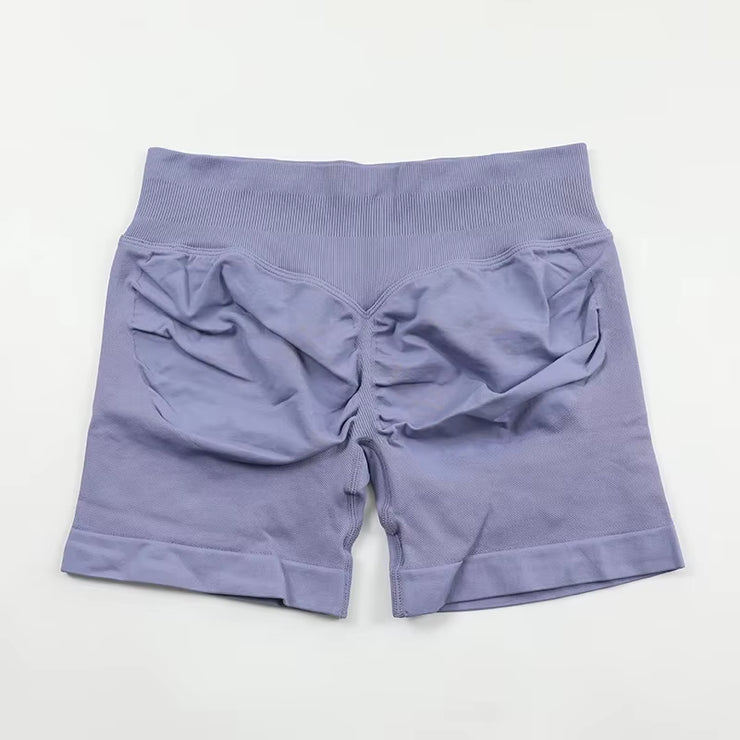 Impact Shorts Women Seamless Roll-Up Sports Shorts Hip Stretch Fitness Clothes Running Shorts Women'S Gym Impact Leggings