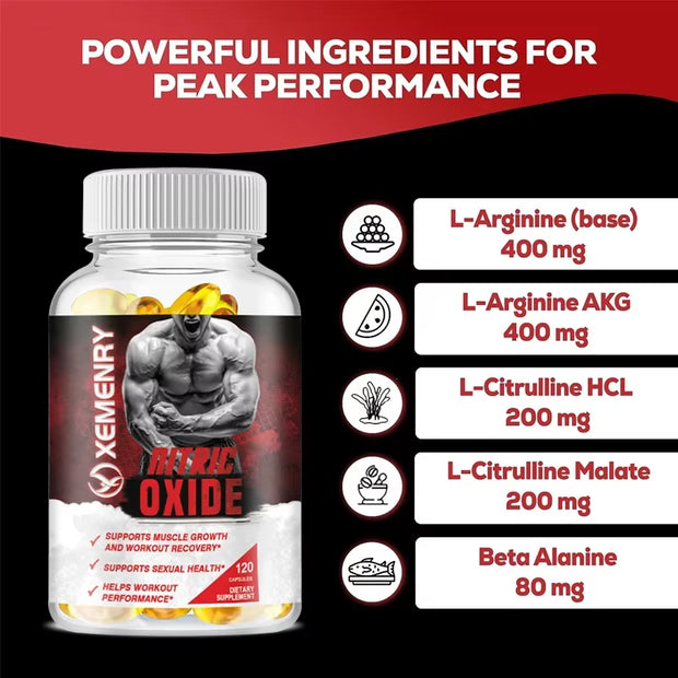 Nitric Oxide - Improve Endurance, Performance, Increase Muscle Strength, and Promote Blood Circulation