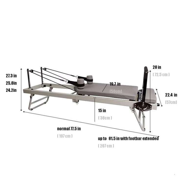 Pilates Reformer Fitness Equipment for Home Foldable Yoga Bed Strength Training Machine