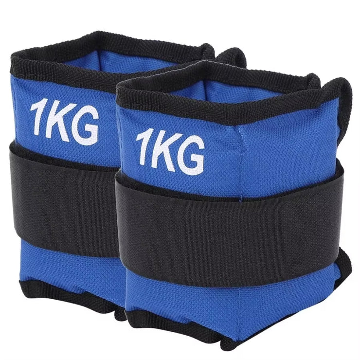 1Kg Adjustable Wrist Ankle Weights Iron Sand Bag Weights Straps Gym Exercise Fitness Running Protect