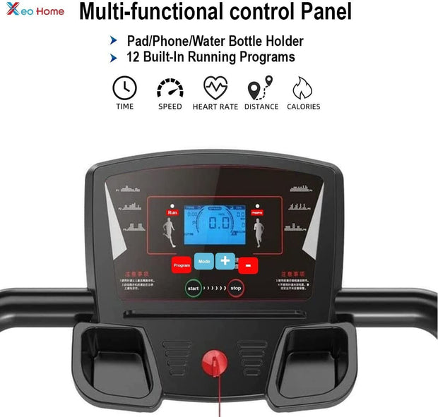 Treadmill Electric Motorized with 9 % Incline Gym Running Machine Home Folding