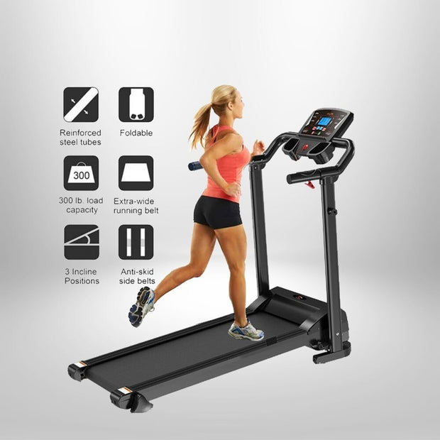 Treadmill Electric Jogging Running Machine Motorised Folding Machine Home Gym UK