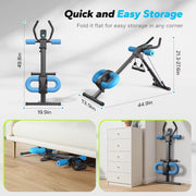 Ab Machine, Ab Workout Equipment, Adjustable Ab Trainer Machine for Abs Workout at Home Gym, Foldable, Knee Protection
