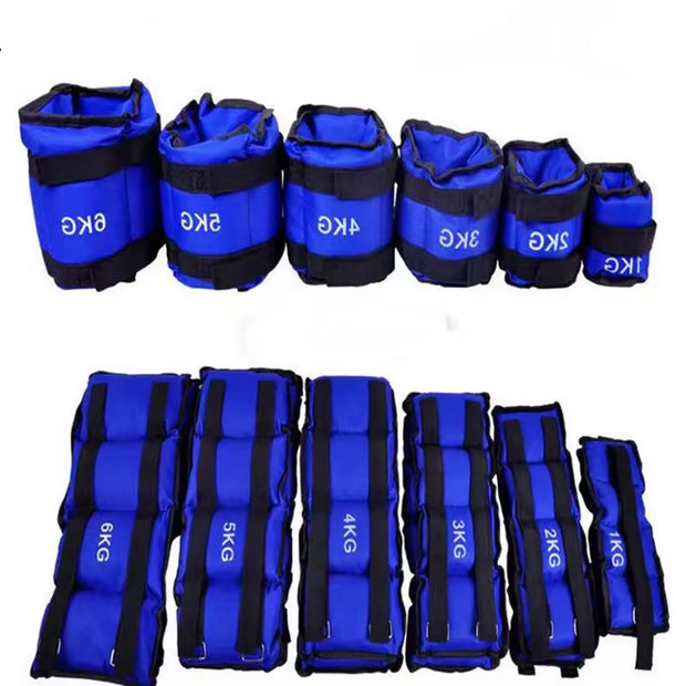 1Kg Adjustable Wrist Ankle Weights Iron Sand Bag Weights Straps Gym Exercise Fitness Running Protect