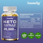 Weight Loss 100% Organic Keto Detox Capsules Flat Belly Deep Cleansing Detox Provides Energy Fat Burning Appetite Suppressant