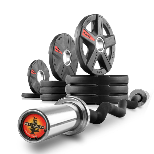 Texas Star Olympic Weight Plates and Curl Barbell Sets