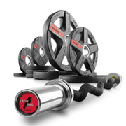 Texas Star Olympic Weight Plates and Curl Barbell Sets