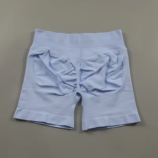 Impact Shorts Women Seamless Roll-Up Sports Shorts Hip Stretch Fitness Clothes Running Shorts Women'S Gym Impact Leggings