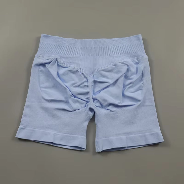 Impact Shorts Women Seamless Roll-Up Sports Shorts Hip Stretch Fitness Clothes Running Shorts Women'S Gym Impact Leggings