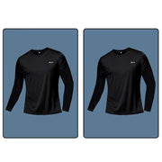 Men Long Sleeve Sport T-Shirt Quick Dry Running Shirt Breathable Anti-Sweat Top Gym T Shirt Men Fitness Gym Clothing Men 2023
