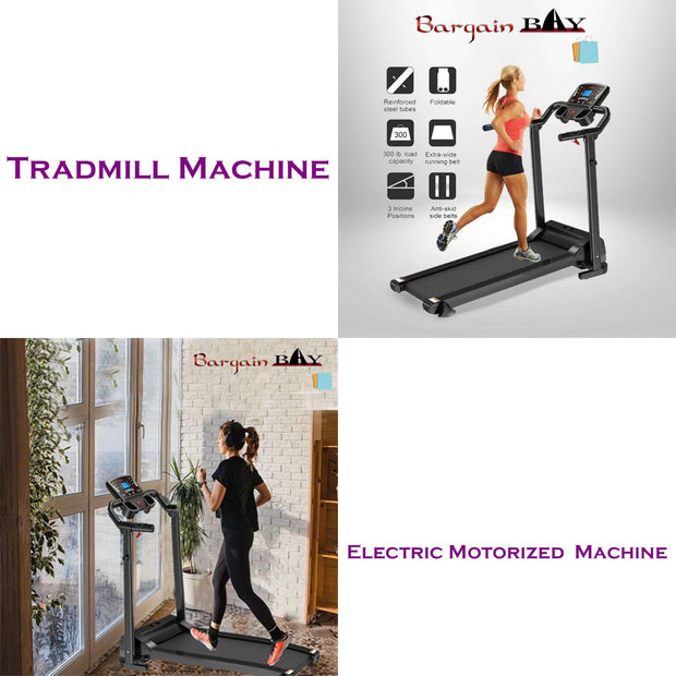 Treadmill Electric Jogging Running Machine Motorised Folding Machine Home Gym UK