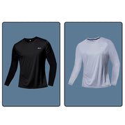 Men Long Sleeve Sport T-Shirt Quick Dry Running Shirt Breathable Anti-Sweat Top Gym T Shirt Men Fitness Gym Clothing Men 2023