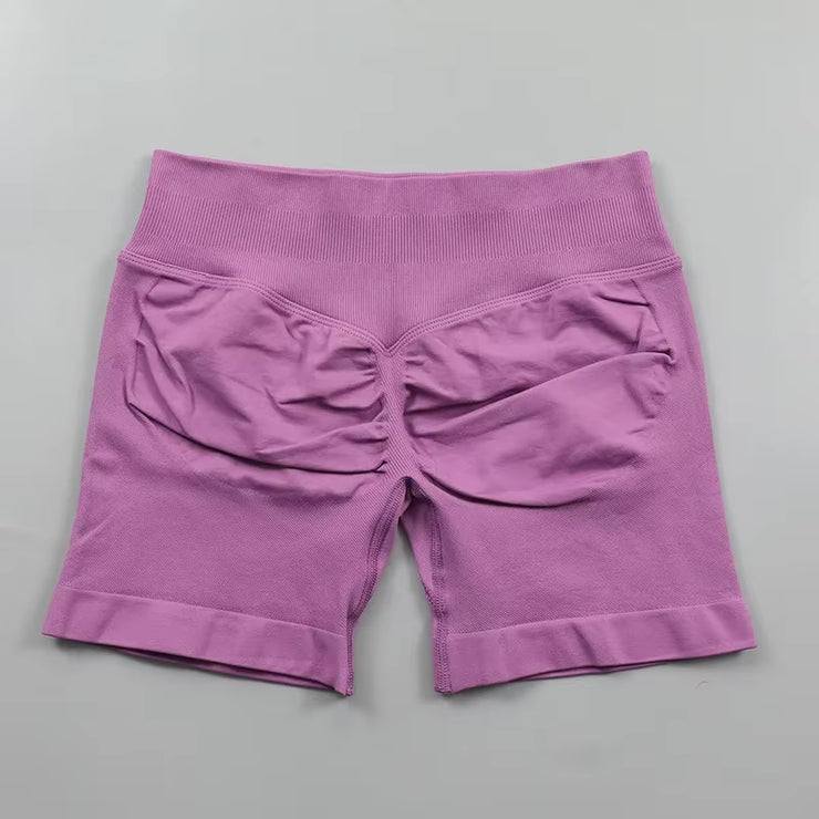 Impact Shorts Women Seamless Roll-Up Sports Shorts Hip Stretch Fitness Clothes Running Shorts Women'S Gym Impact Leggings