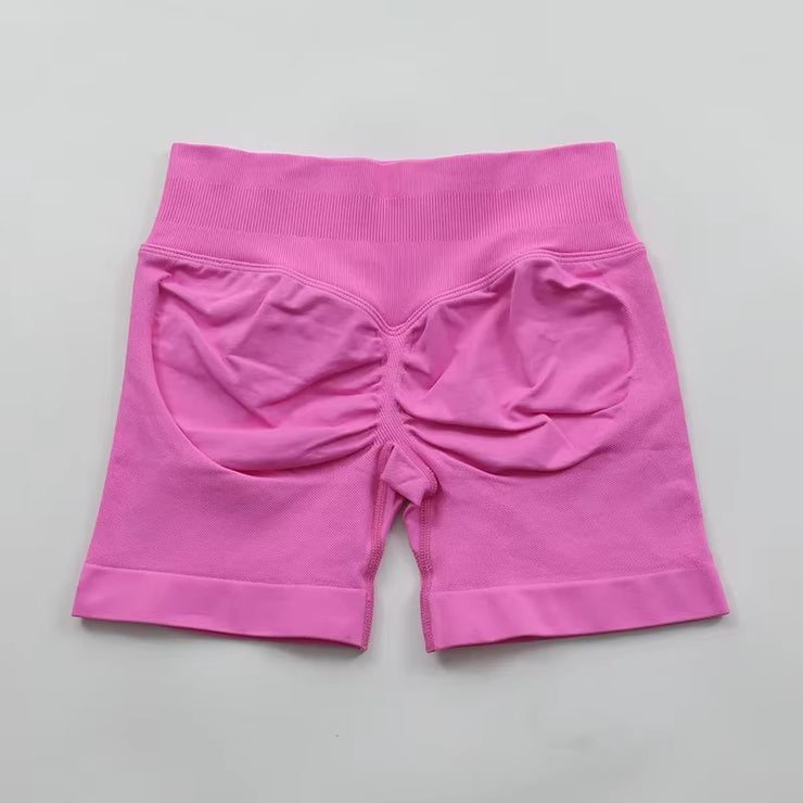 Impact Shorts Women Seamless Roll-Up Sports Shorts Hip Stretch Fitness Clothes Running Shorts Women'S Gym Impact Leggings