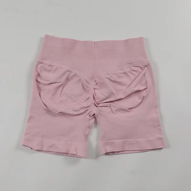 Impact Shorts Women Seamless Roll-Up Sports Shorts Hip Stretch Fitness Clothes Running Shorts Women'S Gym Impact Leggings