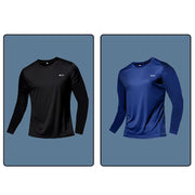 Men Long Sleeve Sport T-Shirt Quick Dry Running Shirt Breathable Anti-Sweat Top Gym T Shirt Men Fitness Gym Clothing Men 2023