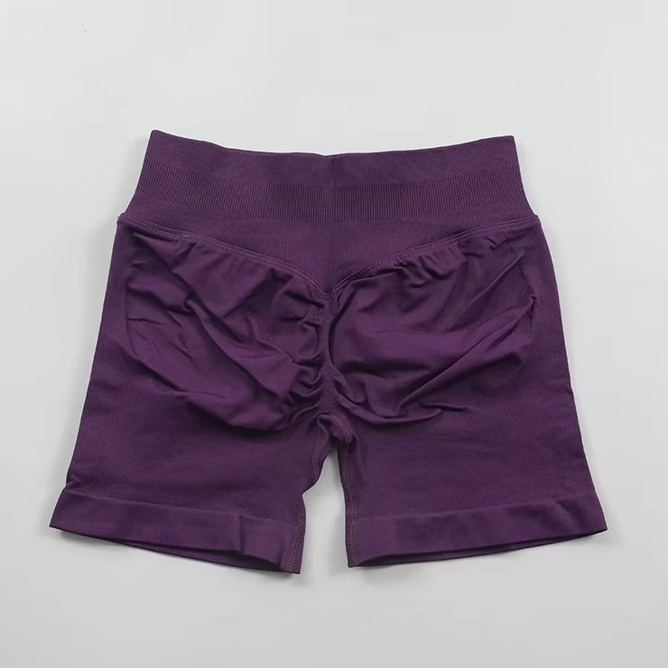 Impact Shorts Women Seamless Roll-Up Sports Shorts Hip Stretch Fitness Clothes Running Shorts Women'S Gym Impact Leggings