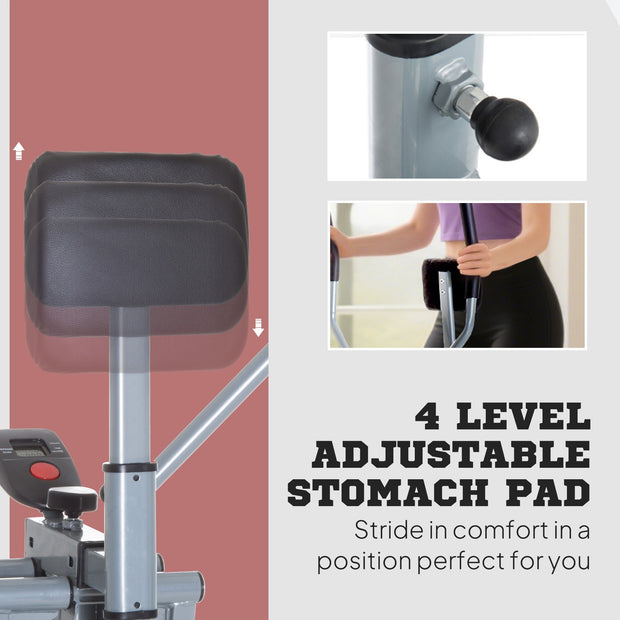 Cross Trainer Air Walker Glider Home Gym Fitness Workout Machine, Grey