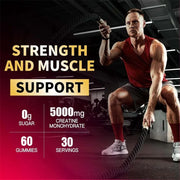 Creatine Monohydrate Gummies - Pre-Workout Creatine to Help Build Muscle, Enhance Energy and Performance