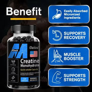 Creatine 3000 Mg Monohydrate - Strength, Muscle, Performance Keto-Friendly Adult Nutritional Supplement