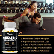 Creatine Monohydrate - Improves Athletic Performance, Strength, Endurance and Muscle Building