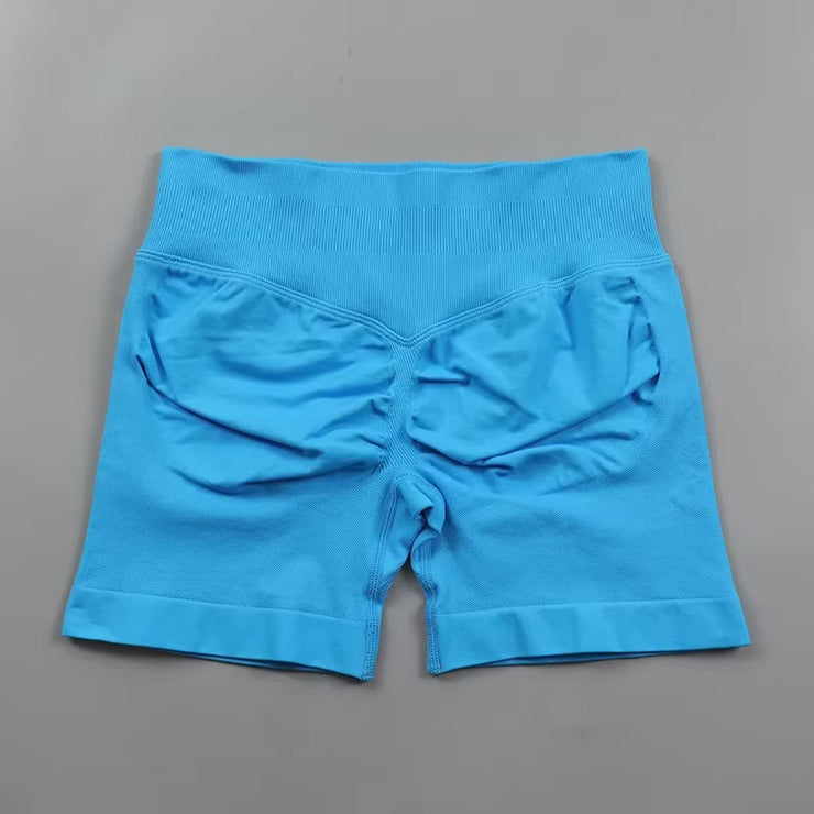 Impact Shorts Women Seamless Roll-Up Sports Shorts Hip Stretch Fitness Clothes Running Shorts Women'S Gym Impact Leggings