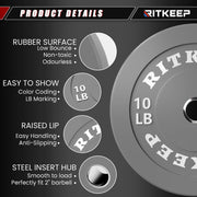 2" Olympic Low Bounce Color Rubber Bumper Weight Plates
