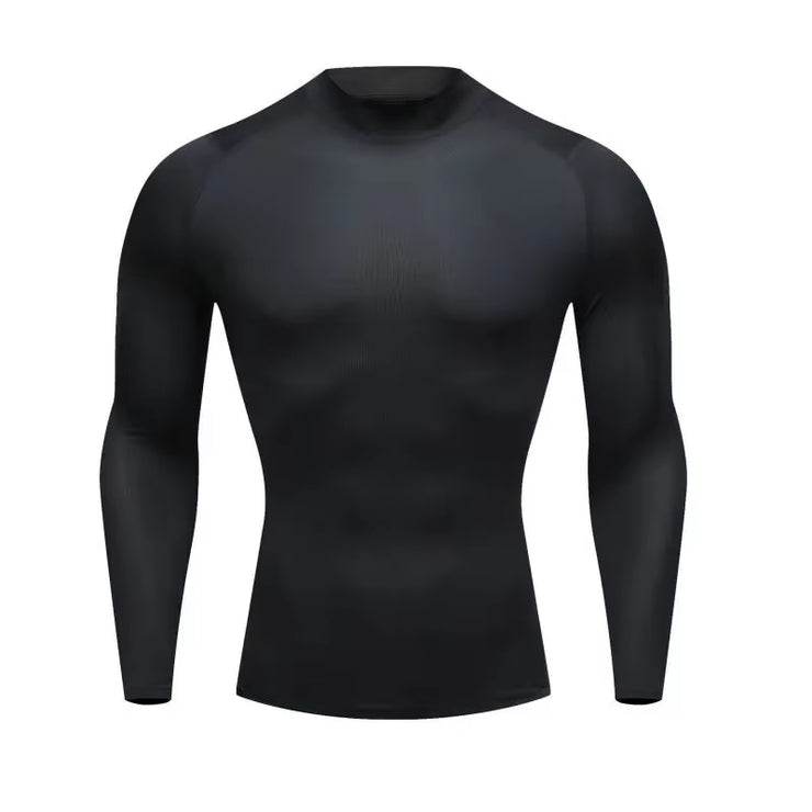Men Compression Running T-Shirt Fitness Tight Long Sleeve Sport Shirts Training Jogging Tops Gym Sportswear Quick Dryer T-Shirt