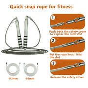 Crossfit Speed Jumping Rope Home Gym Steel Wire Durable for Men Fast Jump Rope Loss Weight Sport Exercise Workout Equipments