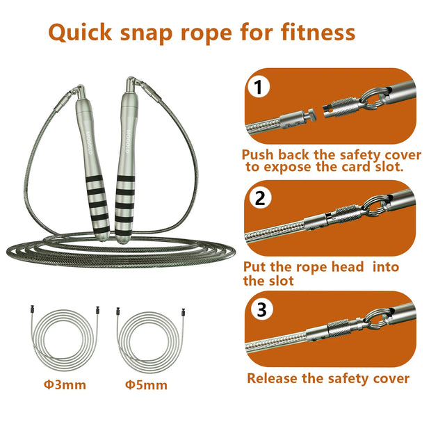 Crossfit Speed Jumping Rope Home Gym Steel Wire Durable for Men Fast Jump Rope Loss Weight Sport Exercise Workout Equipments