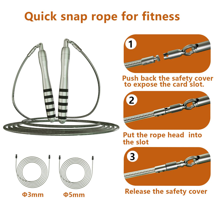 Crossfit Speed Jumping Rope Home Gym Steel Wire Durable for Men Fast Jump Rope Loss Weight Sport Exercise Workout Equipments
