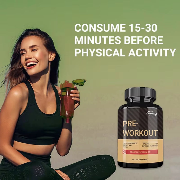 Pre-Workout Supplement - Replenish Energy, to Help Build Muscle, Enhance Energy and Performance