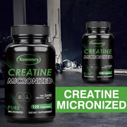 Creatine Monohydrate - Build Muscle and Improve Performance, Explosive Power for Men, Increase Strength - 120 Capsules