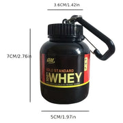 100ML Outdoor Sport Mini Portable Protein Container Powder Bottle with Whey Keychain Health Funnel Medicine Box Small Water Cup