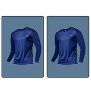 Men Long Sleeve Sport T-Shirt Quick Dry Running Shirt Breathable Anti-Sweat Top Gym T Shirt Men Fitness Gym Clothing Men 2023