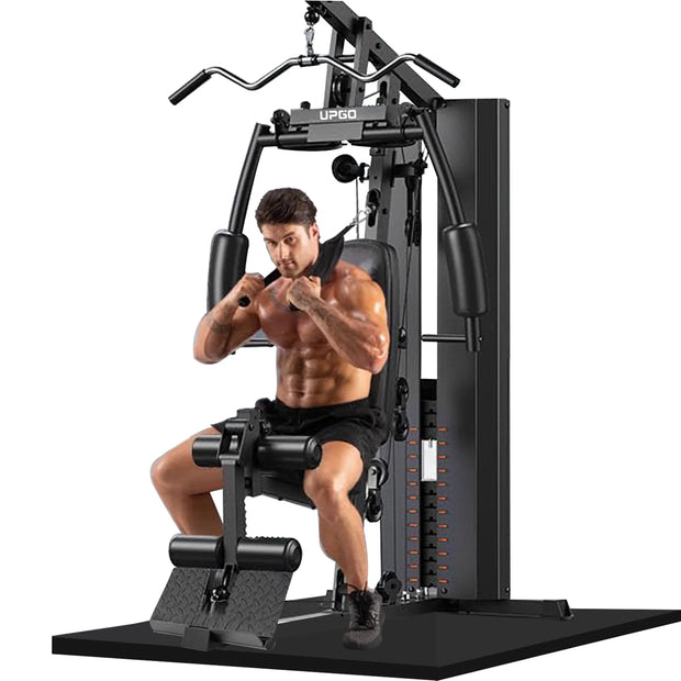 Home Gym Station, Workout Station with 154LBS Weight Stack, Home Gym Equipment for All Body Training