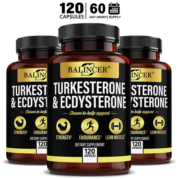 TURKESTERONE & ECDYSTERONE Extracts-Energy Booster,Promote Muscle Growth, Strengthening, Energy and Endurance