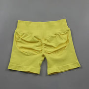 Impact Shorts Women Seamless Roll-Up Sports Shorts Hip Stretch Fitness Clothes Running Shorts Women'S Gym Impact Leggings