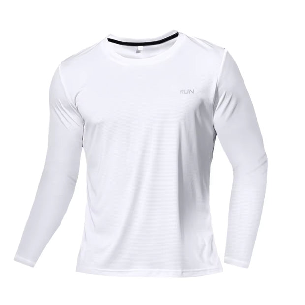 Men Long Sleeve Sport T-Shirt Quick Dry Running Shirt Breathable Anti-Sweat Top Gym T Shirt Men Fitness Gym Clothing Men 2023