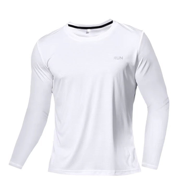 Men Long Sleeve Sport T-Shirt Quick Dry Running Shirt Breathable Anti-Sweat Top Gym T Shirt Men Fitness Gym Clothing Men 2023