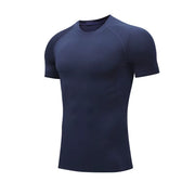 Men Short Sleeve T-Shirt Quick Dry Compression Shirts Fitness Gym T-Shirts Sport Bodybuilding Shirt Running Football Tee Shirts
