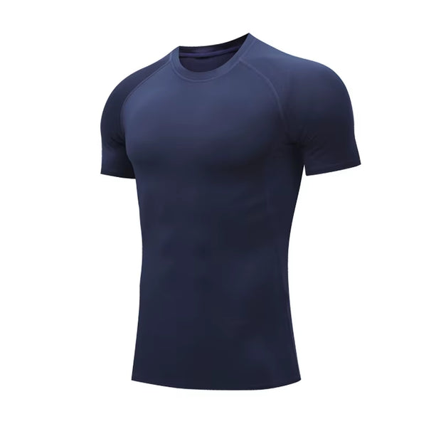 Men Compression Shirts Quick Dry Fitness Gym T-Shirt Sport Bodybuilding Shirt Running Football Tee Shirts Short Sleeve T-Shirts