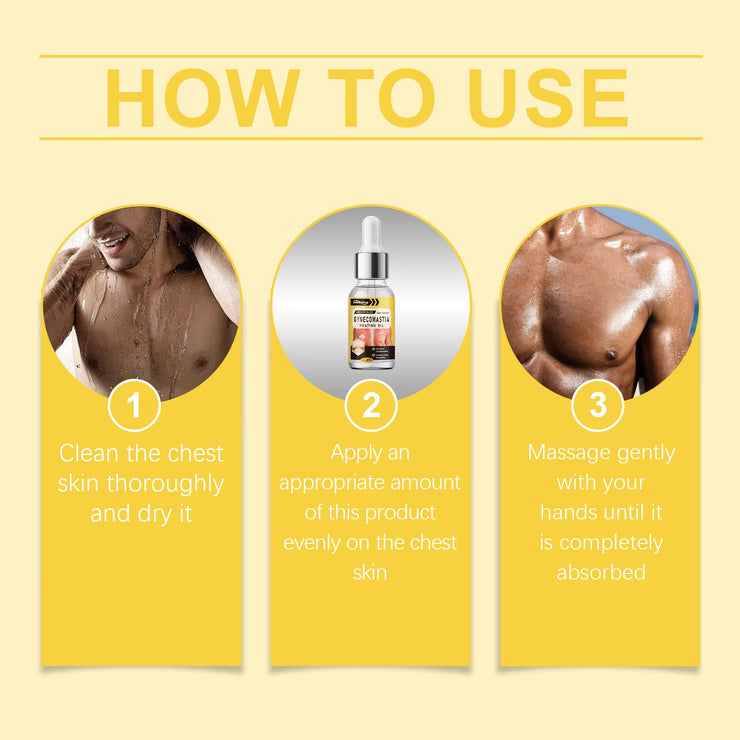 Men'S Breast Tightening Oil Gynecomastia Reduction Cellulite Removal Belly Muscle Fitness Abs Sculpting Chest Muscle Massage Oil