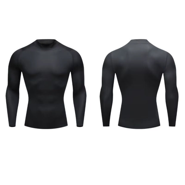 Men Compression Running T-Shirt Fitness Tight Long Sleeve Sport Shirts Training Jogging Tops Gym Sportswear Quick Dryer T-Shirt